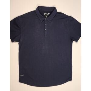 BYLT Premium Basics Signature Polo Shirt Men’s XL Navy Stretch Performance